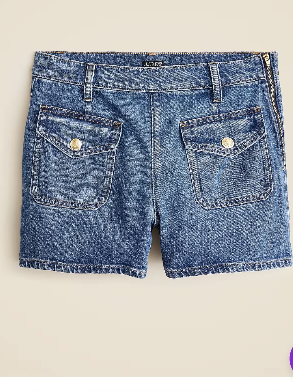 J. Crew Blue Denim Pocket-Front Jean Shorts